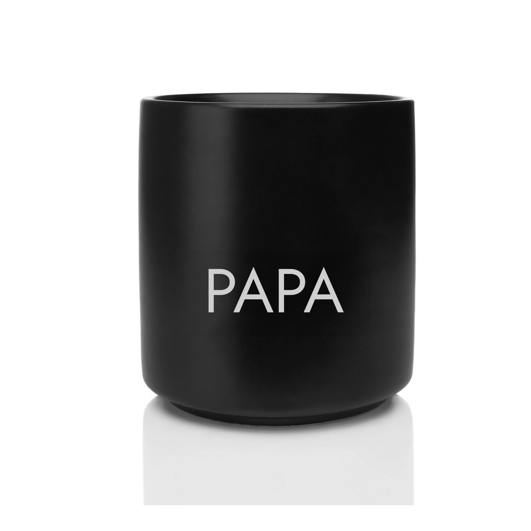 Aquarell Mug-Papa/Schwarz/Ohne Henkel