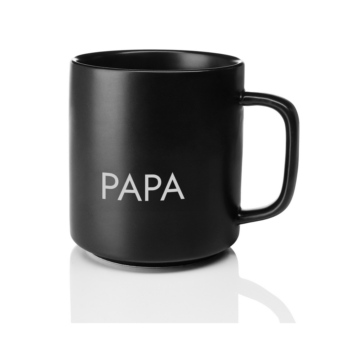 Aquarell Mug-Papa/Schwarz/Mit Henkel