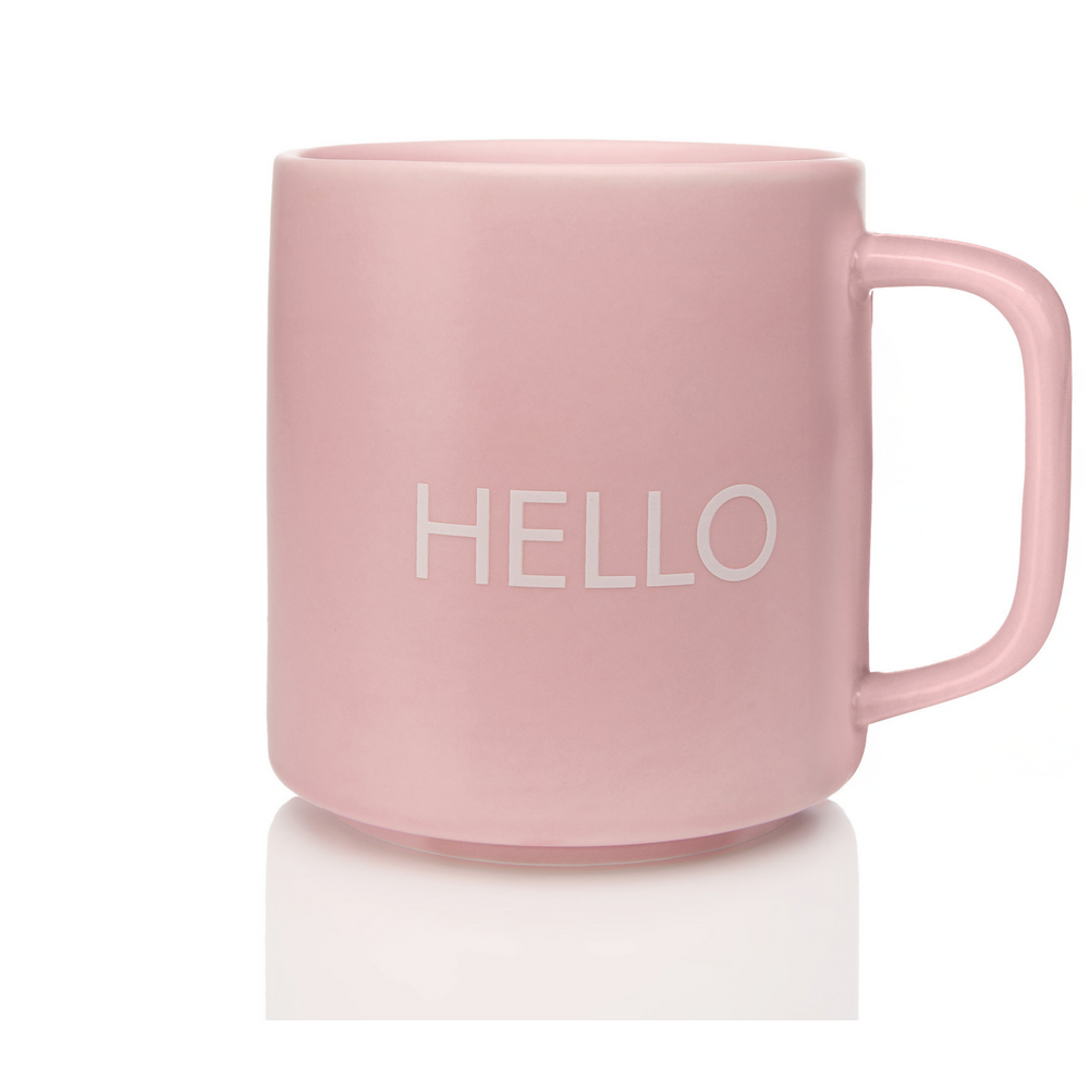 Aquarell Mug-Hello/Pink/Mit Henkel