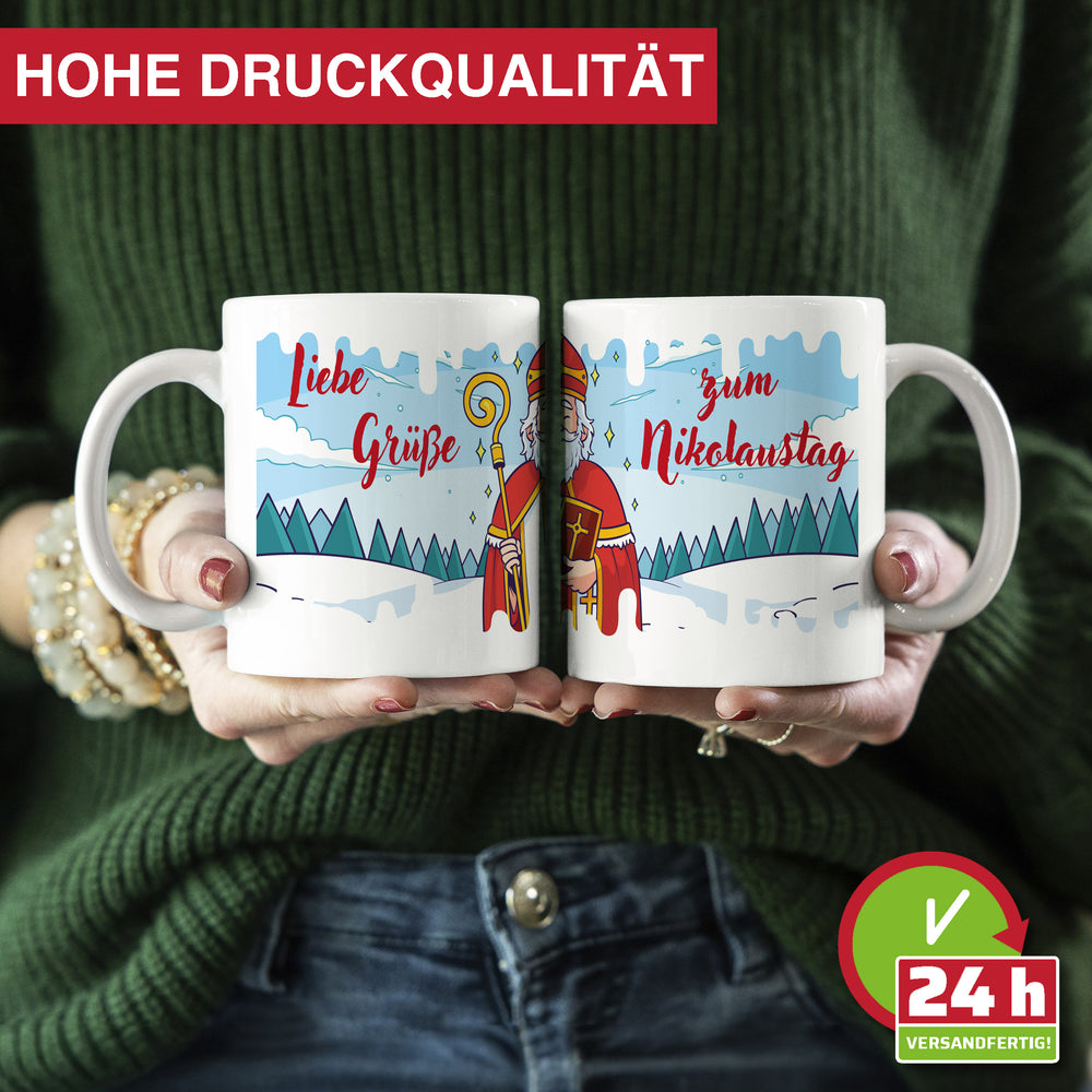 Nikolaustag Wichteln Weihnahctsgeschenke  Weihnachten Schnee Geschenktasse Personalisierte Tasse Tasse mit Foto 