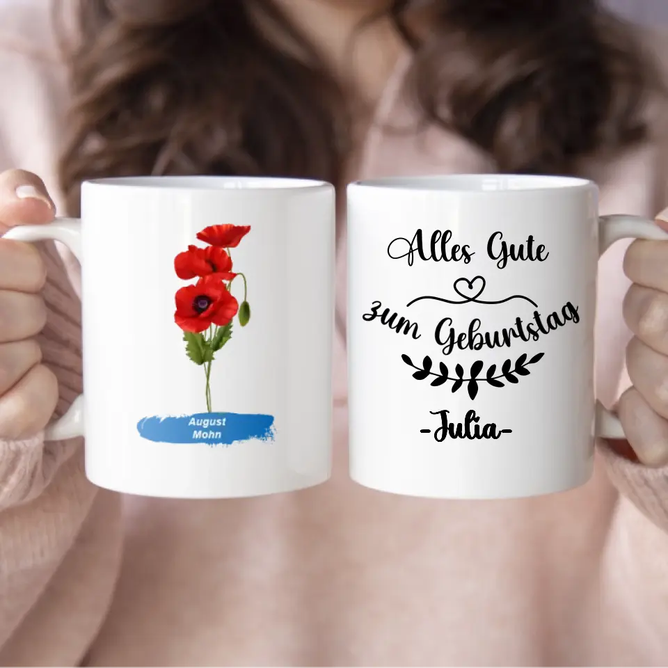 Personalisierte Tasse für Geburtstag
