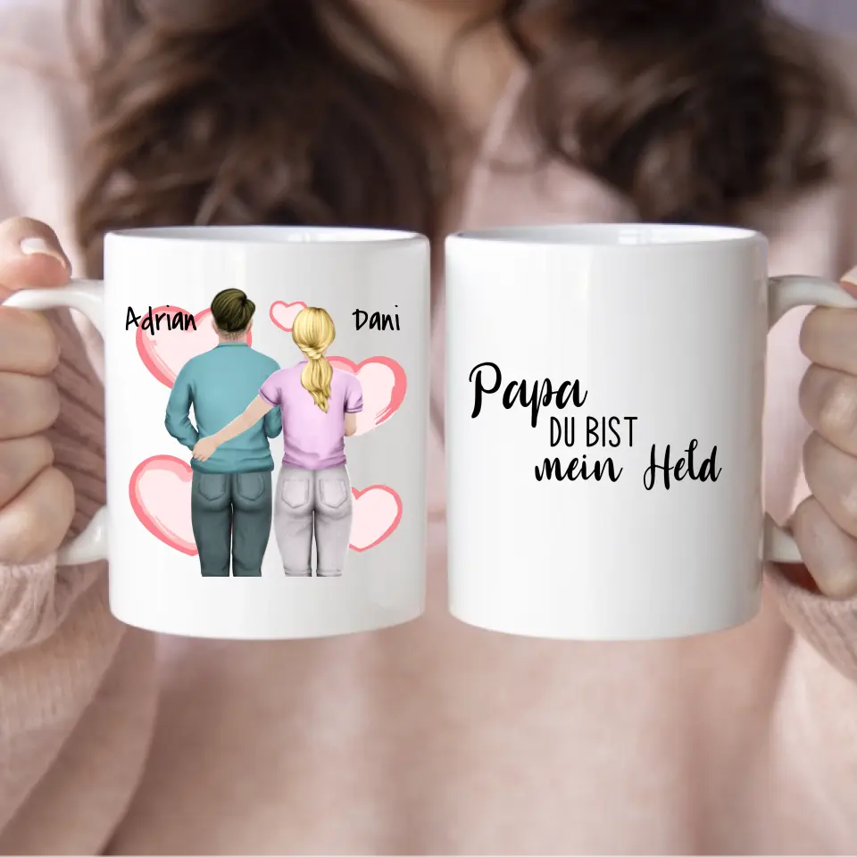 Personalisierte Tasse für Vater mit Tochter