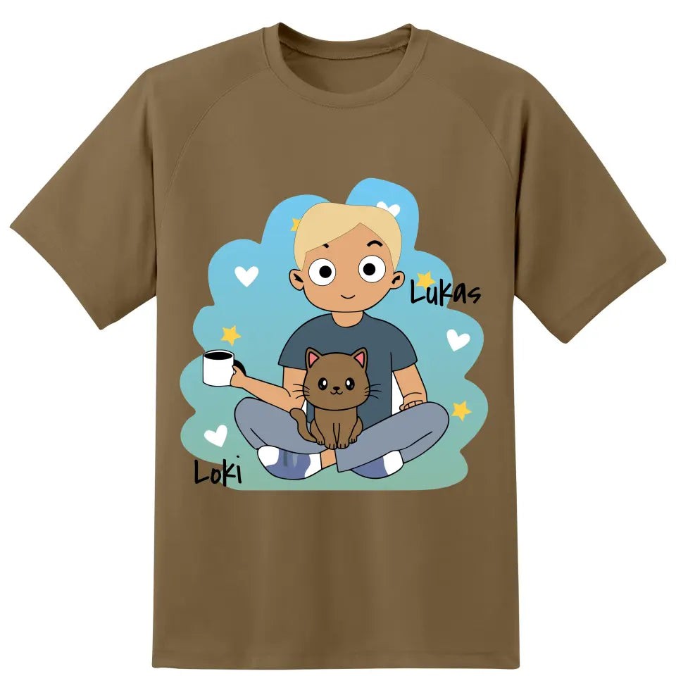 Personalisiertes T-Shirt - Katzenpapa