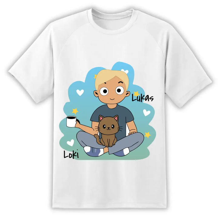 Personalisiertes T-Shirt - Katzenpapa