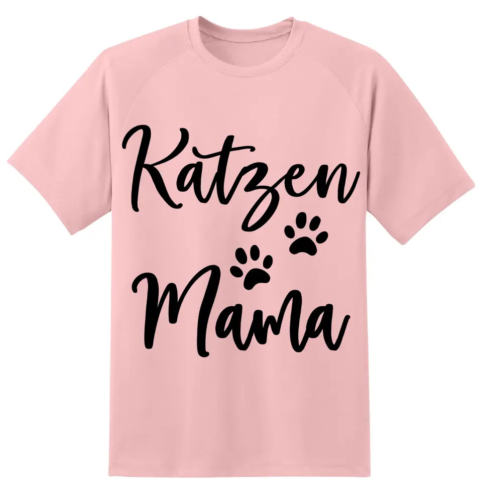 Personalisiertes T-Shirt mit Schrift Katzenmama