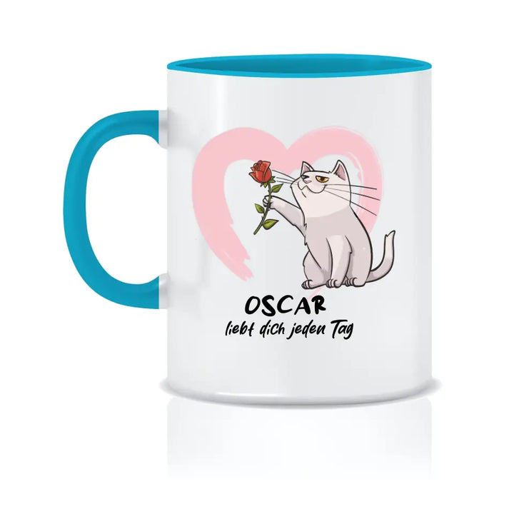 Personalisierte Tasse mit Katze für Katzenliebhaber