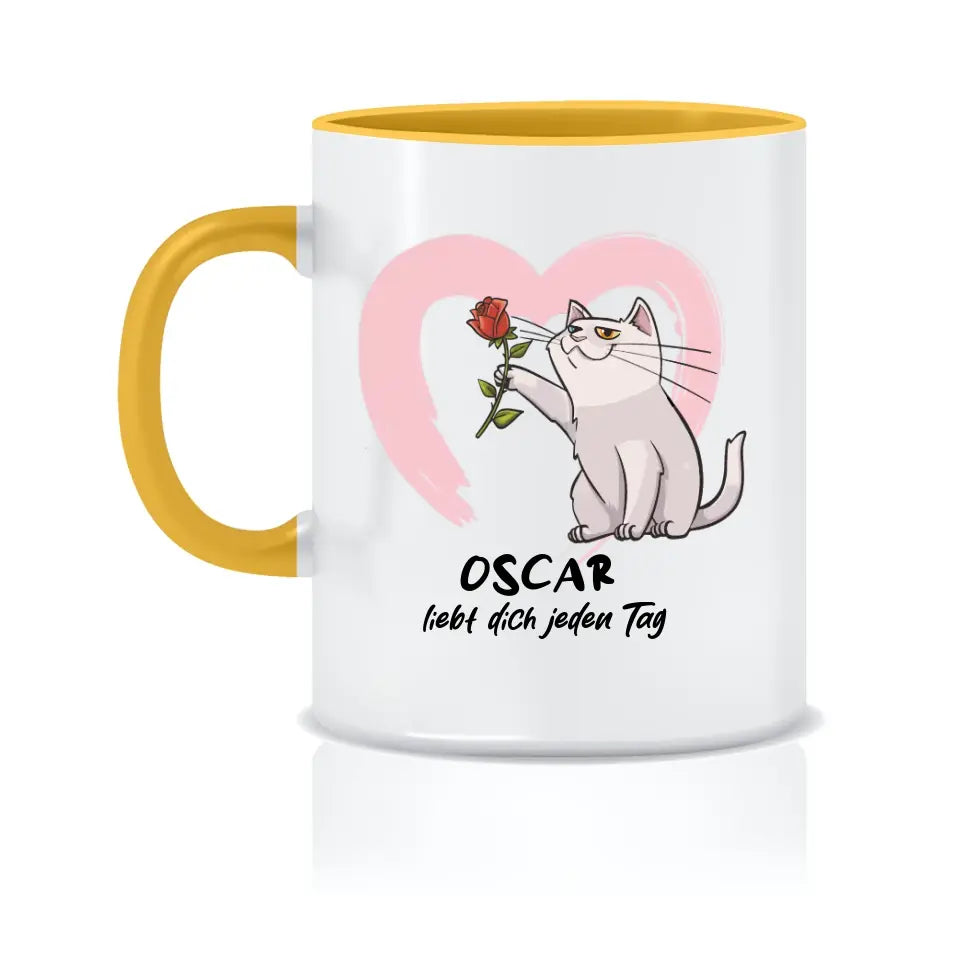 Personalisierte Tasse mit Katze für Katzenliebhaber