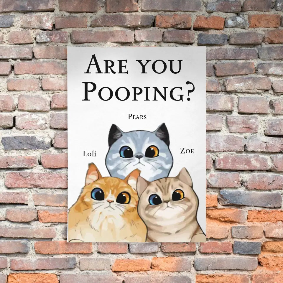 Personalisiertes Poster-Katzen bis auf 6