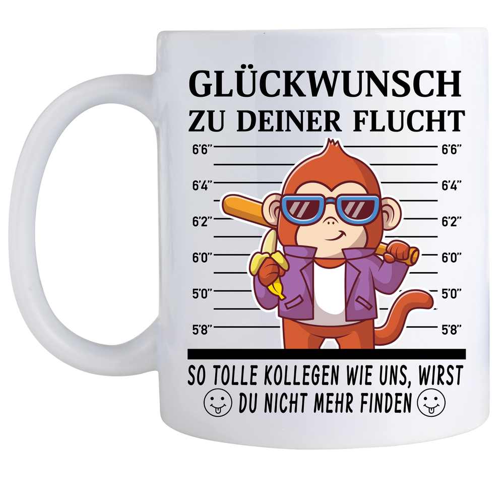 Vorgefertigte Tassen - Abschied Kollegin / Kollege - Affendesign